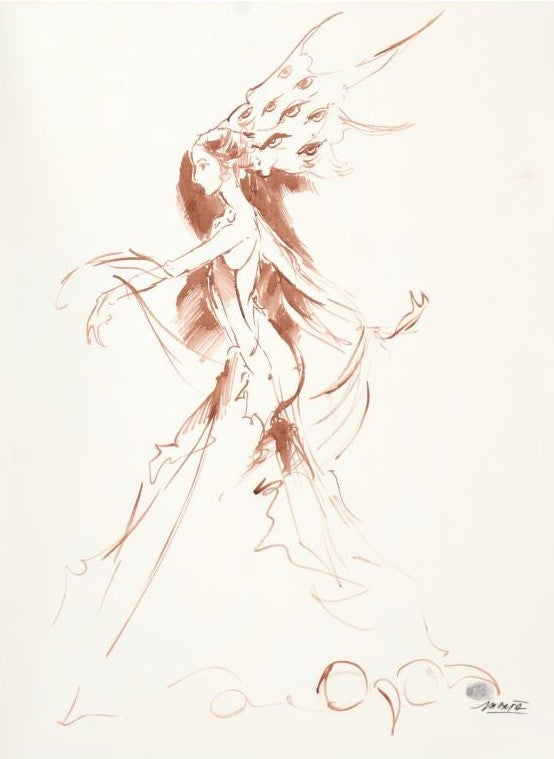 Marta Wiley Original Mixed Media Painting on Canvas Artist Signed and Thumb Printed