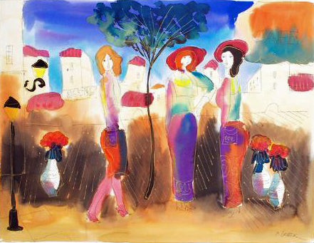 Moshe Leider Untitled Original Mixed Media Painting Artist Hand Signed