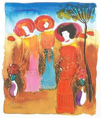 Moshe Leider Untitled Original Mixed Media Painting Artist Hand Signed