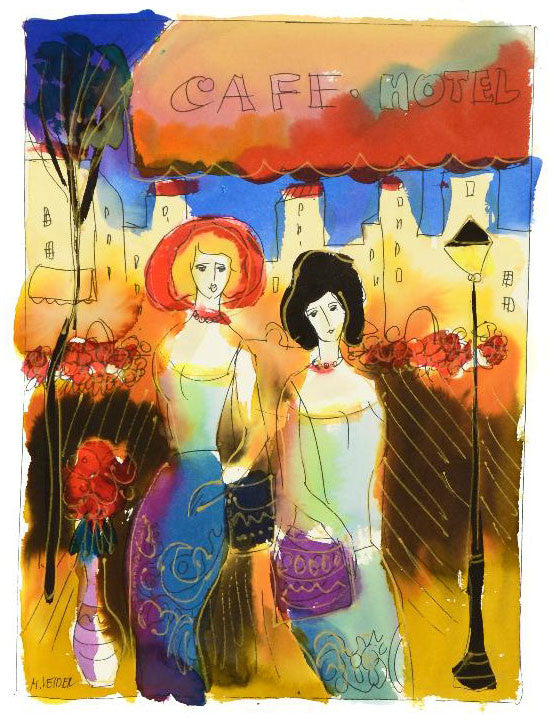 Moshe Leider Untitled Original Mixed Media Painting Artist Hand Signed