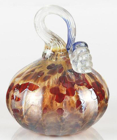 Mariusz Rynkiewicz Hand Blown Glass Pumpkin Sculpture Artist Hand Signed