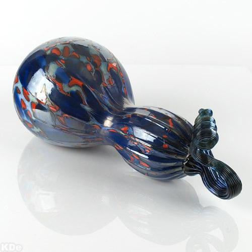 Mariusz Rynkiewicz Hand Blown Glass Pumpkin Sculpture Artist Hand Signed