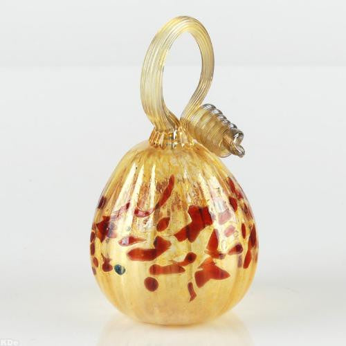Mariusz Rynkiewicz Hand Blown Glass Pumpkin Sculpture Artist Hand Signed