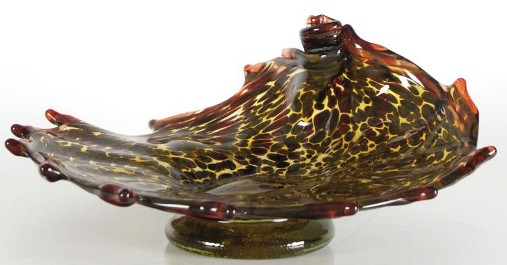 Glass Platter Mariusz Rynkiewicz Hand Blown Sculpture Artist Hand Signed