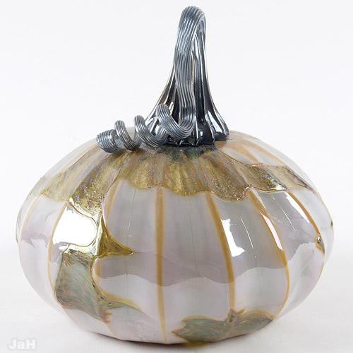 Mariusz Rynkiewicz Hand Blown Glass Pumpkin Sculpture Artist Hand Signed
