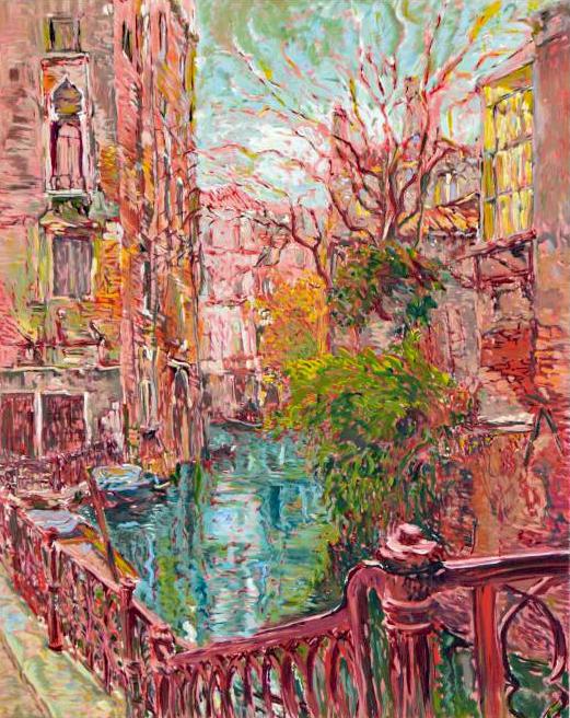 Venice Reflections Marco Sassone Serigraph Print Artist Hand Signed and Numbered