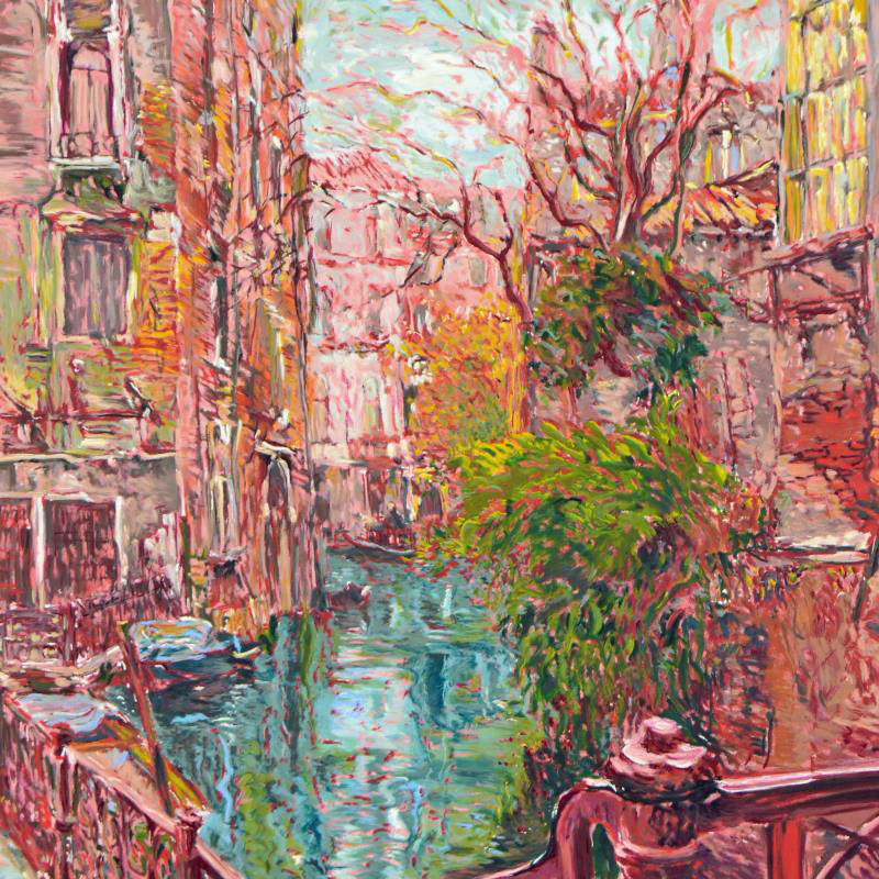 Venice Reflections Marco Sassone Serigraph Print Artist Hand Signed and Numbered
