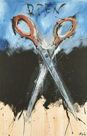 Open Marta Wiley Original Mixed Media Painting Artist Hand Signed