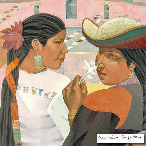 Fiesta Del Sol Mario Cespedes Serigraph Print Artist Hand Signed and Numbered