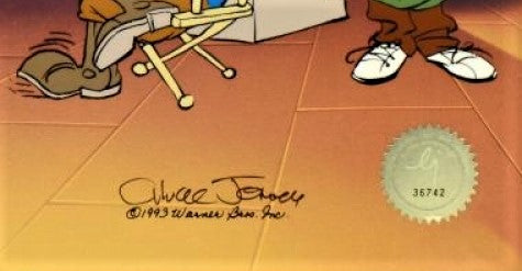 Mark of Zero Hand Painted Animation Cel Artist Chuck Jones Hand Signed and Numbered