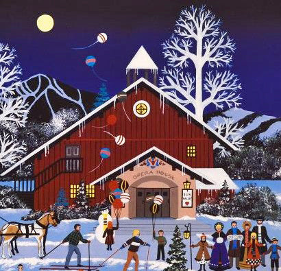 Moonlight Merriment Jane Wooster Scott Lithograph Print Artist Hand Signed and Numbered