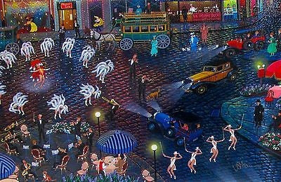 Moulin Rouge Alexander Chen Canvas Mixed Media Print Artist Hand Signed and Numbered