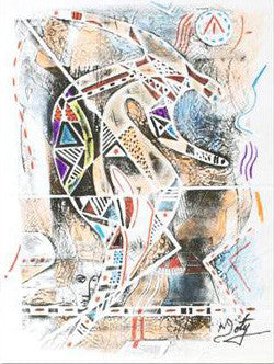 The Caller Neal Doty Original Mixed Media Artist Hand Signed
