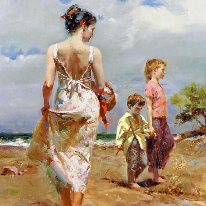Mediterranean Breeze Pino Daeni Canvas Giclée Print Artist Hand Signed and Numbered