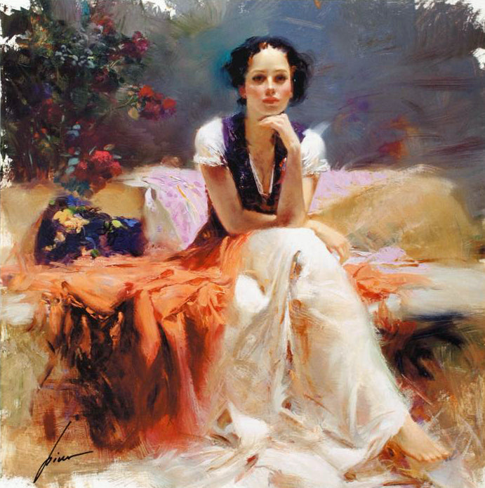 First Glance Pino Daeni Giclée Print Artist Hand Signed and Numbered