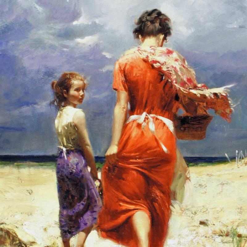 Summer Retreat Pino Daeni Canvas Giclée Print Artist Hand Signed and Numbered