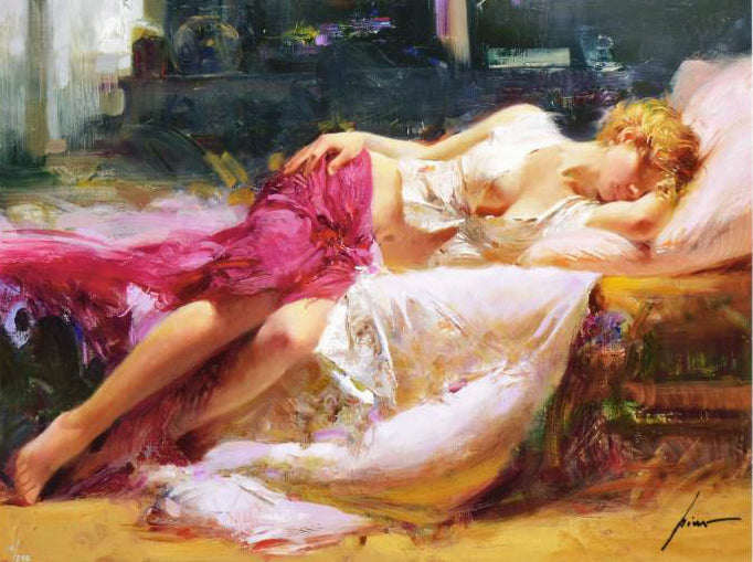 Dreaming in Color Pino Daeni Canvas Giclée Print Artist Hand Signed and Numbered