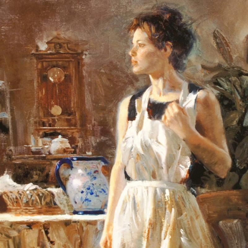 Sunday Chores Pino Daeni Giclée Print Artist Hand Signed and Numbered