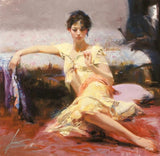 Parisian Girl Pino Daeni Giclée Print Artist Hand Signed Numbered and Framed
