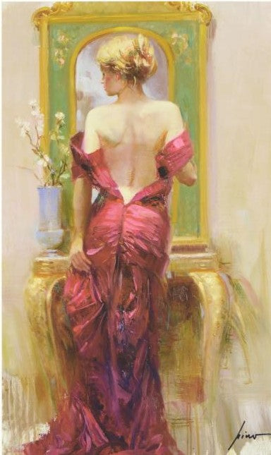 Elegant Seduction Pino Daeni Canvas Giclée Print Artist Hand Signed and Numbered