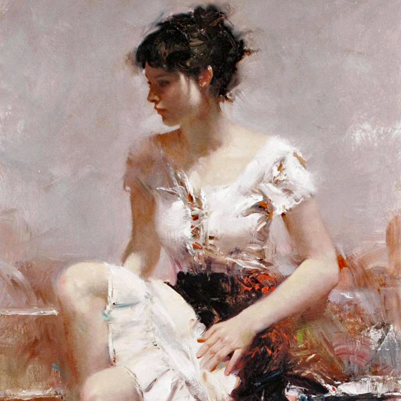 White Lace Pino Daeni Giclée Print Artist Hand Signed and Numbered