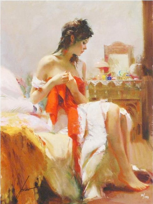 Expectations Pino Daeni Canvas Giclée Print Artist Hand Signed Numbered and Framed