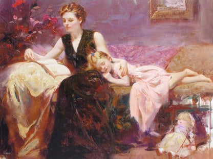 Precious Moments Pino Daeni Canvas Giclée Print Artist Hand Signed and Numbered