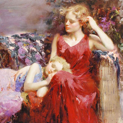 A Mothers Love Pino Daeni Canvas Giclée Print Artist Hand Signed and Numbered