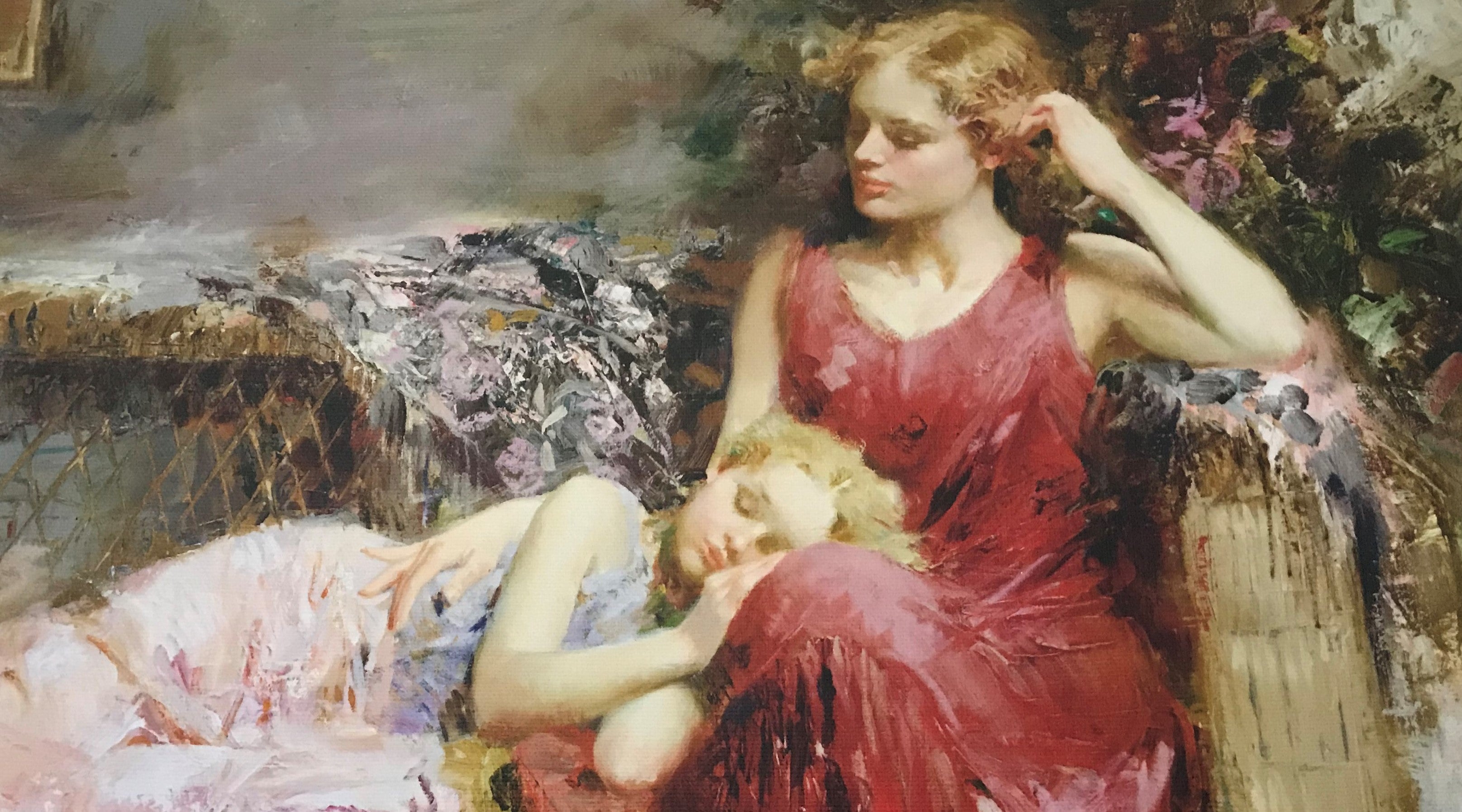 A Mothers Love Pino Daeni Canvas Giclée Print Artist Hand Signed and Numbered