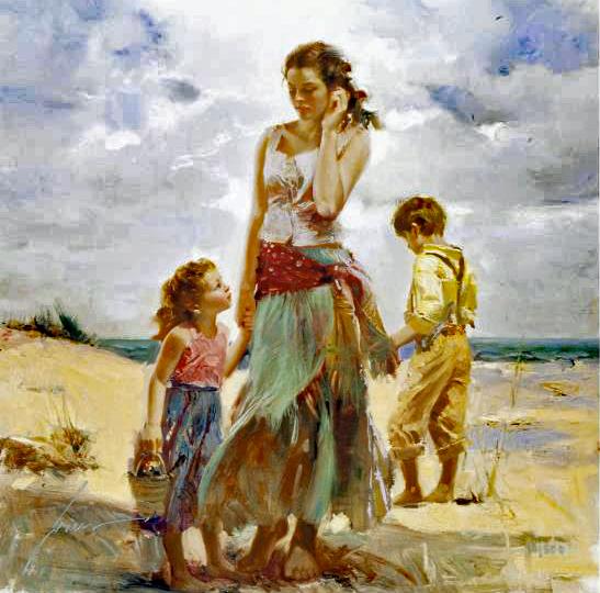 Golden Afternoon Pino Daeni Giclée Print Artist Hand Signed and Numbered