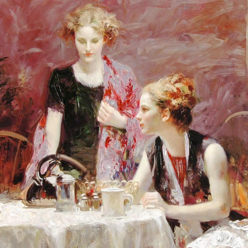 After Dinner Pino Daeni Giclée Print Artist Hand Signed and Numbered