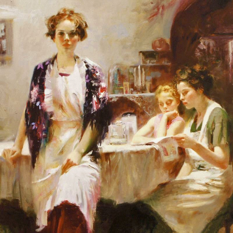 Distant Thoughts Pino Daeni Canvas Giclée Print Artist Hand Signed and Numbered