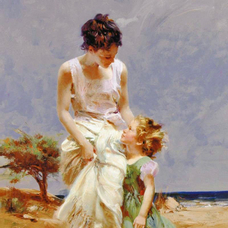 Joyful Memories Pino Daeni Canvas Giclée Print Artist Hand Signed and Numbered