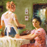 Sharing Moments Pino Daeni Giclée Print Artist Hand Signed and Numbered