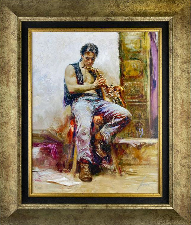 Music Lover Pino Daeni Canvas Giclée Print Artist Hand Signed Numbered and Framed