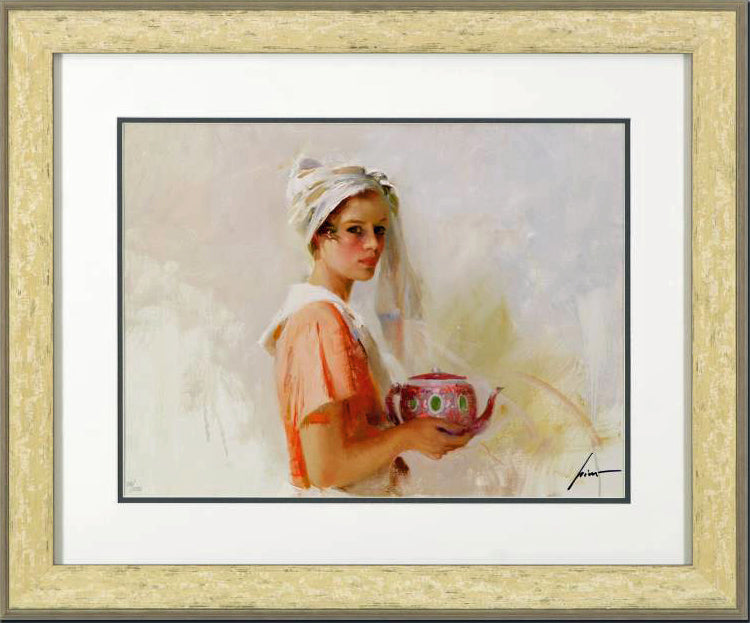 The Gift Pino Daeni Giclée Print Artist Hand Signed Numbered and Framed