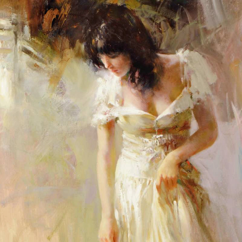 White Rhapsody Pino Daeni Giclée Print Artist Hand Signed Numbered and Framed