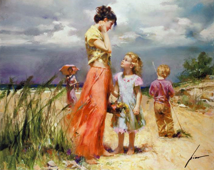 Remember When Pino Daeni Canvas Giclée Print Artist Hand Signed and Numbered