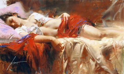 Restful Pino Daeni Canvas Giclée Print Artist Hand Signed and Numbered