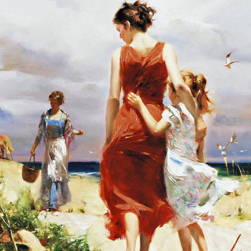 Breezy Days Pino Daeni Canvas Giclée Print Artist Hand Signed and Numbered