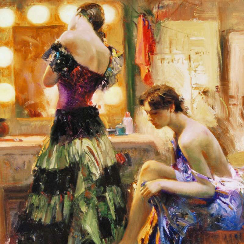 Almost Ready Pino Daeni Giclée on Canvas Artist Hand Signed and Numbered