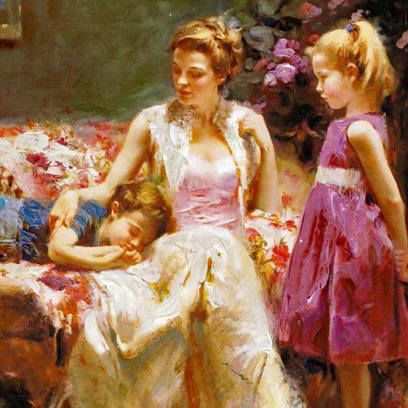 A Time to Remember Pino Daeni Artist Proof Canvas Giclée Print Artist Hand Embellished, Signed and AP Numbered