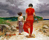 Homeward Bound Pino Daeni Artist Proof Canvas Giclée Print Artist Hand Embellished, Signed and AP Numbered