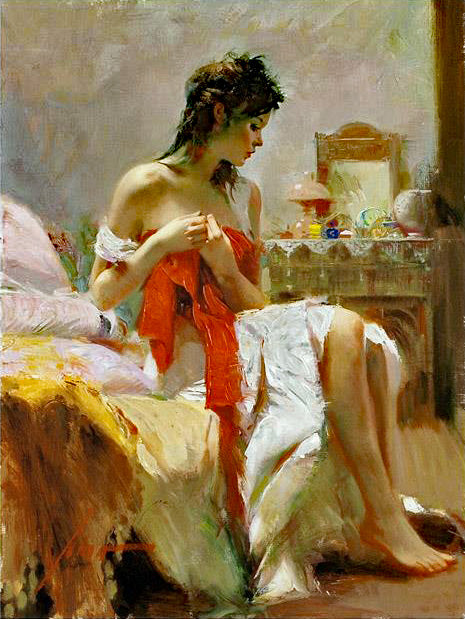 Expectations Pino Daeni Artist Proof Canvas Giclée Artist Hand Embellished, Signed, and AP Numbered