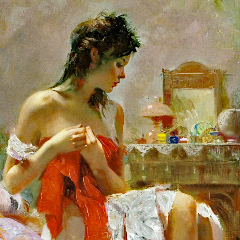 Expectations Pino Daeni Artist Proof Canvas Giclée Artist Hand Embellished, Signed, and AP Numbered