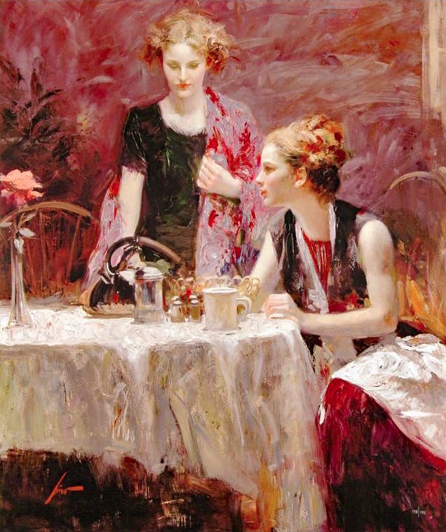 After Dinner Pino Daeni Canvas Giclée Artist Hand Signed and Numbered