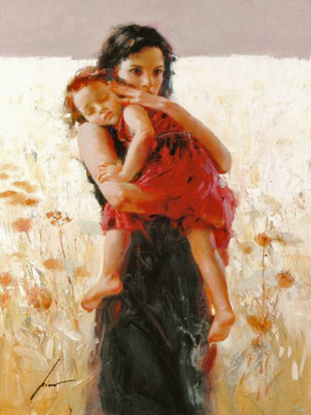 Maternal Instincts Pino Daeni Giclée Print Artist Hand Signed and Numbered