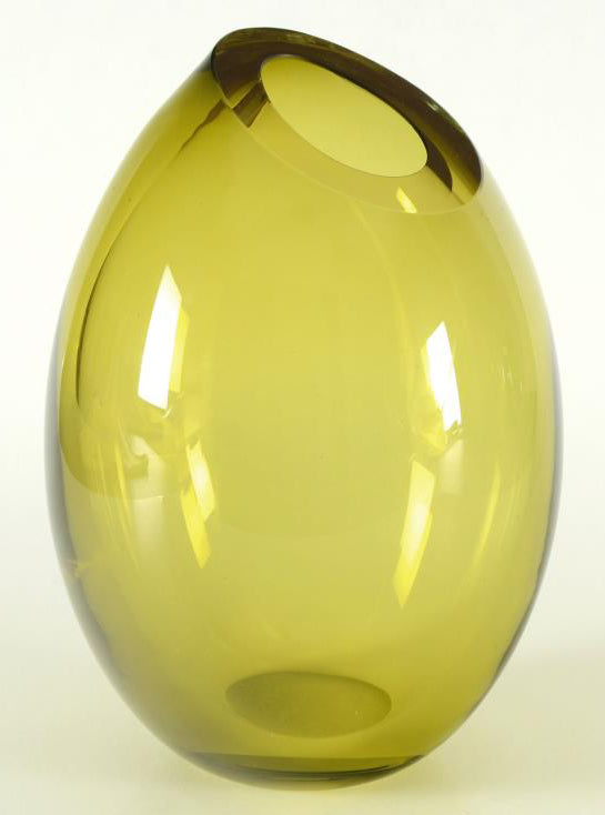 Paul Brayton Hand Blown Glass Vase Sculpture Artist Hand Signed and Dated
