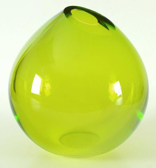 Paul Brayton Hand Blown Glass Vase Sculpture Artist Hand Signed and Dated