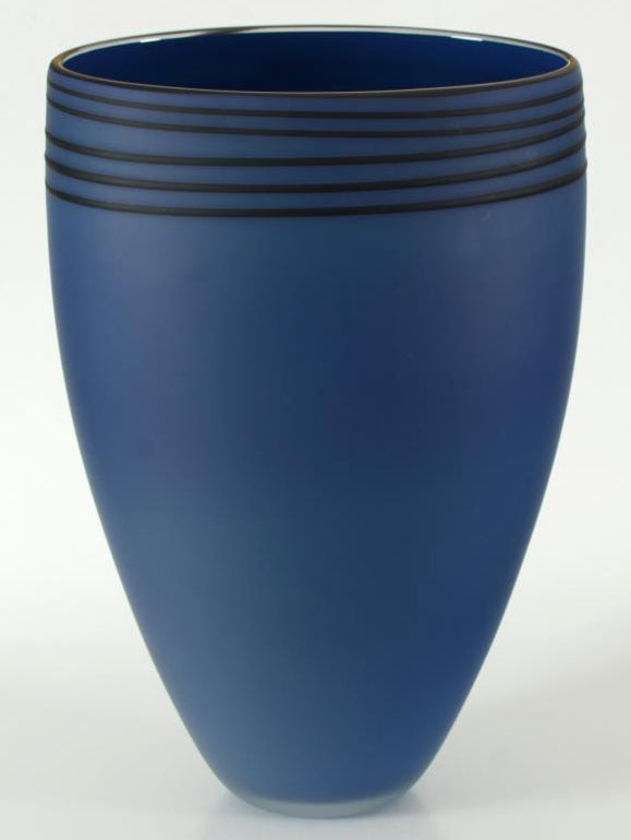 Paul Brayton Hand Blown Glass Vase Sculpture Artist Hand Signed and Dated